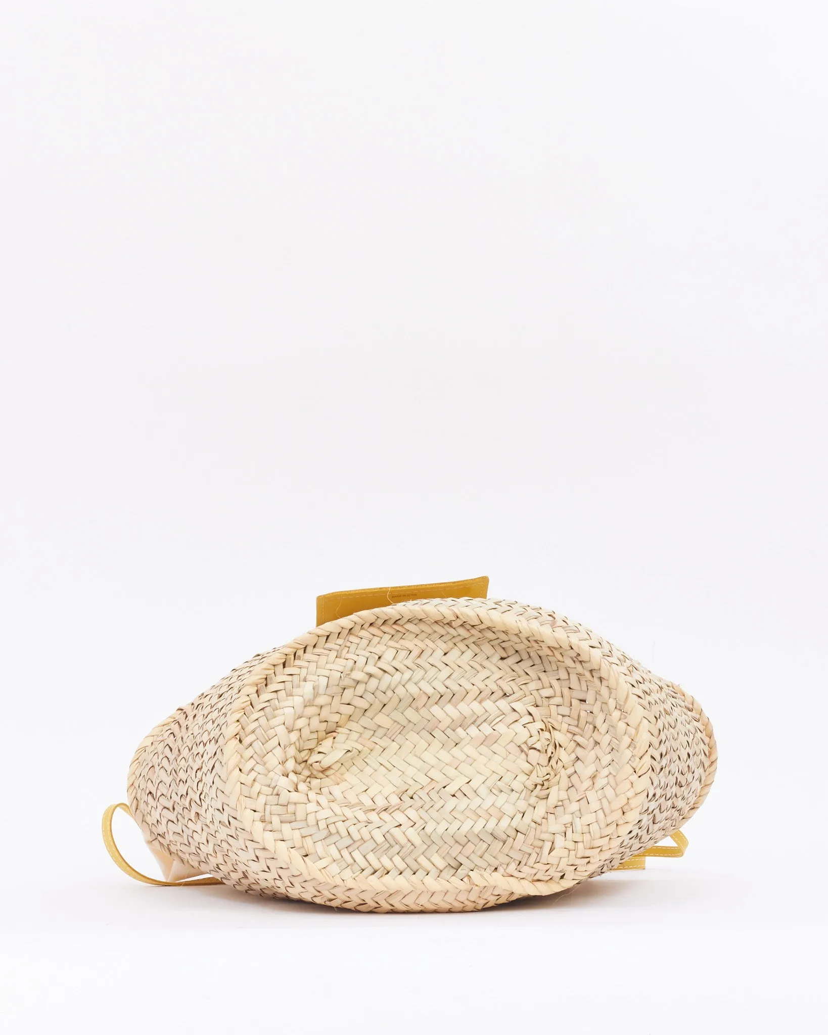 Jacquemus Beige & Yellow Le Raphia 'Le Panier Soli' Tote