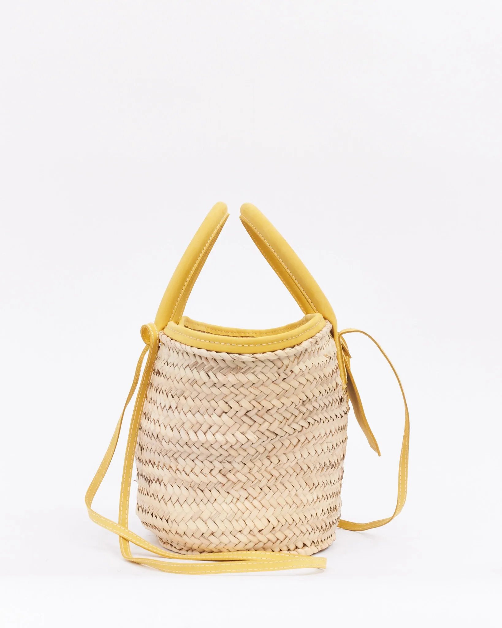 Jacquemus Beige & Yellow Le Raphia 'Le Panier Soli' Tote