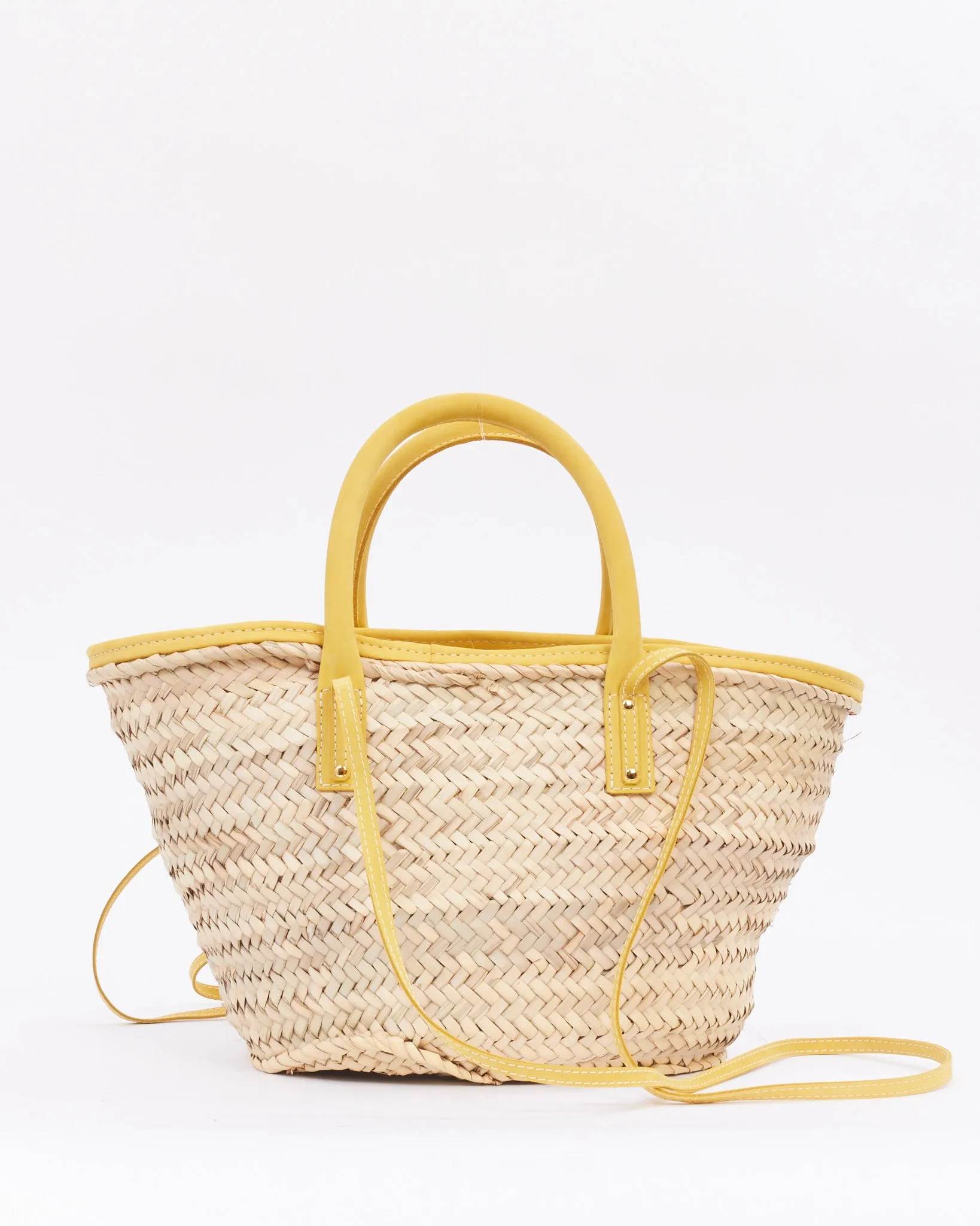 Jacquemus Beige & Yellow Le Raphia 'Le Panier Soli' Tote