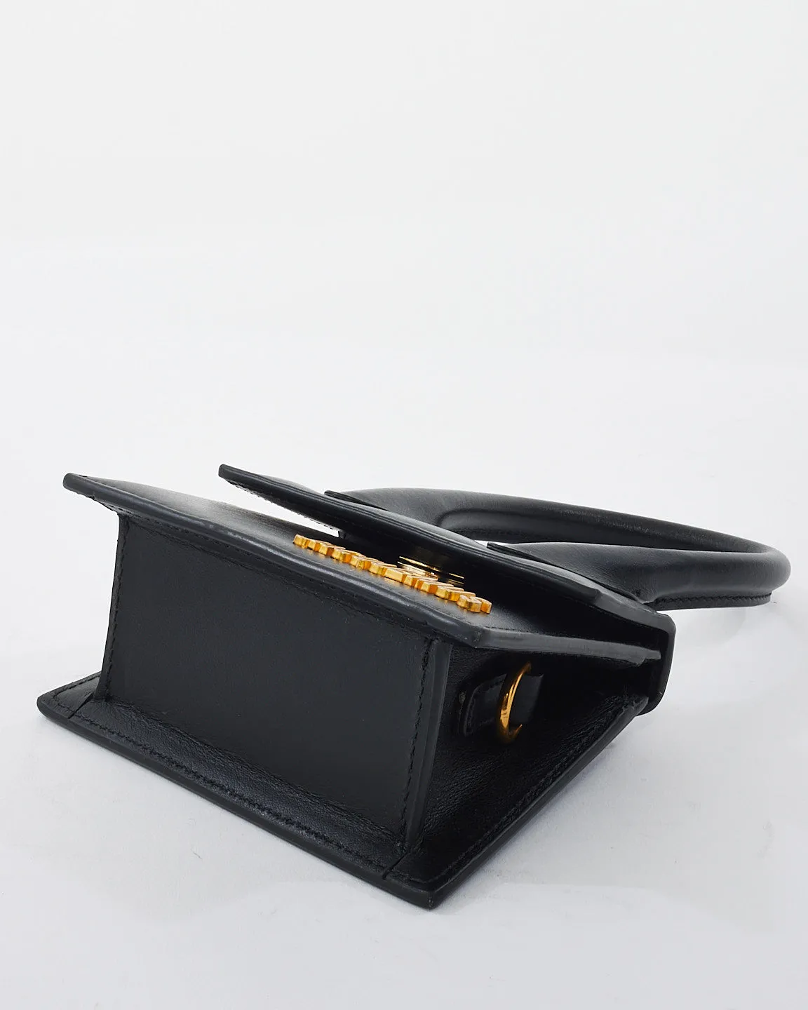 Jacquemus Black Leather Mini  'Le Chiquito' Bag