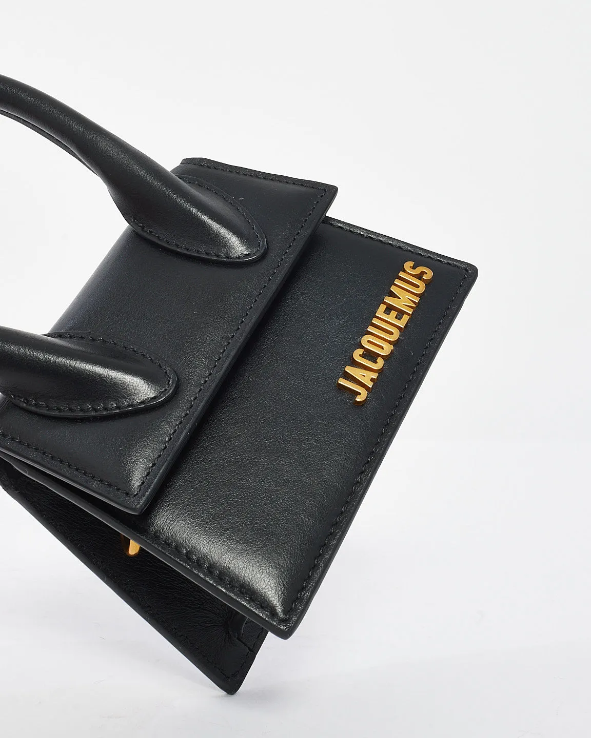 Jacquemus Black Leather Mini  'Le Chiquito' Bag