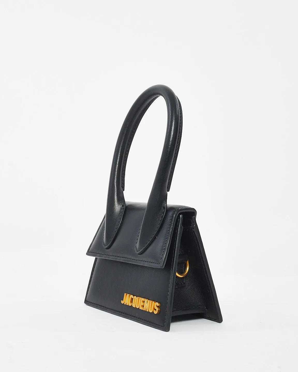 Jacquemus Black Leather Mini  'Le Chiquito' Bag