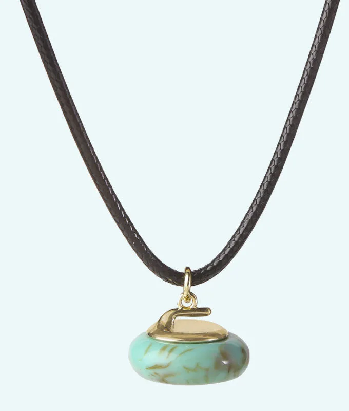 Jade Stone Curling Rock Necklace - In 3D
