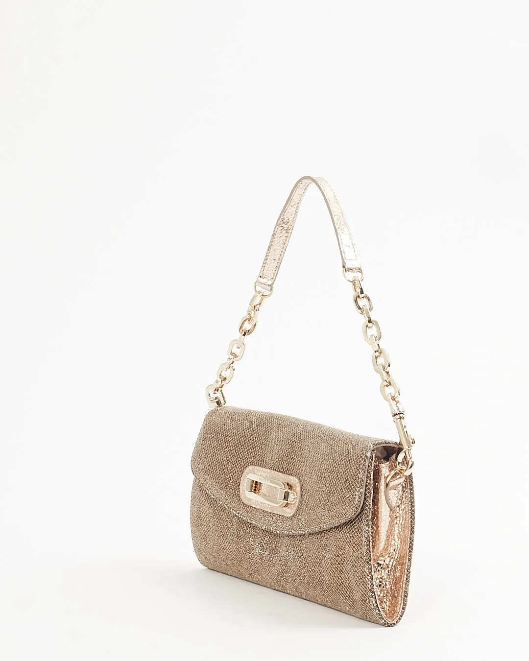 Jimmy Choo Metallic Gold Chain Shoulder Bag