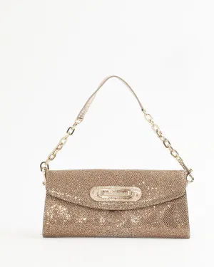 Jimmy Choo Metallic Gold Chain Shoulder Bag