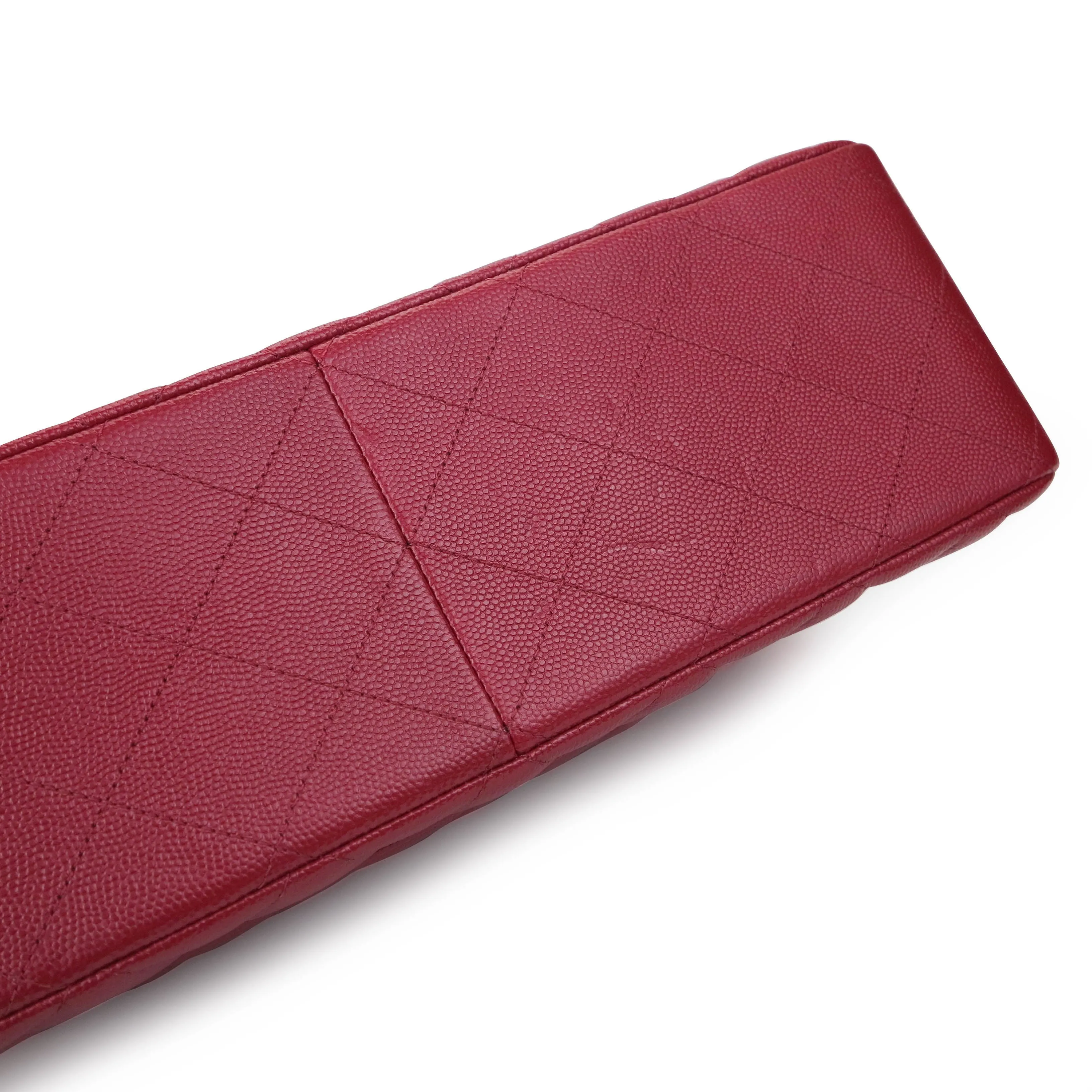 Jumbo Classic Double Flap Bag in 17B Red Caviar