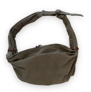 KAPITAL #6 COTTON CANVAS BIG SNUFKIN BAG OLIVE