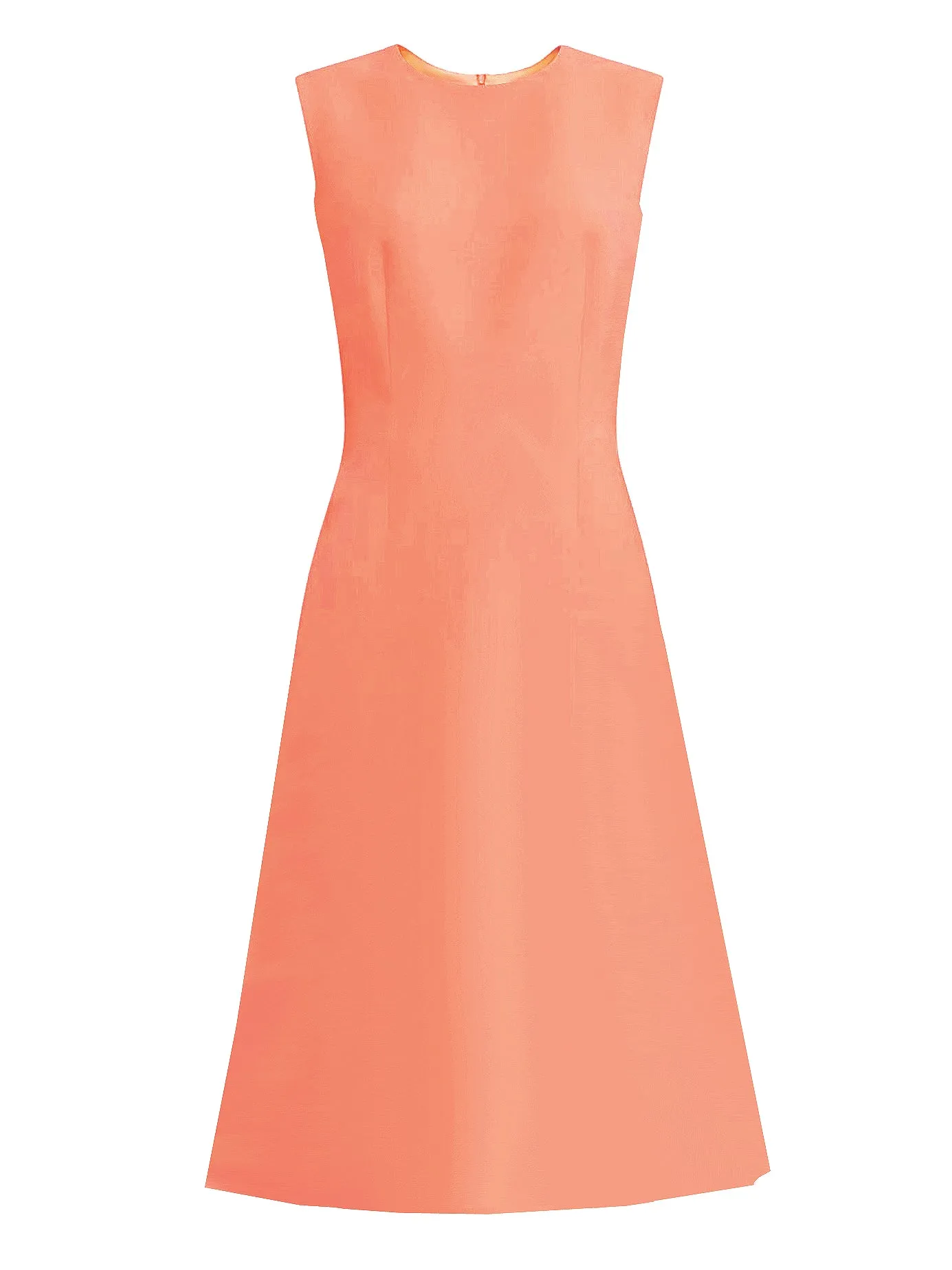 Kasi A-line Matte Crepe Dress with Jewel Neckline