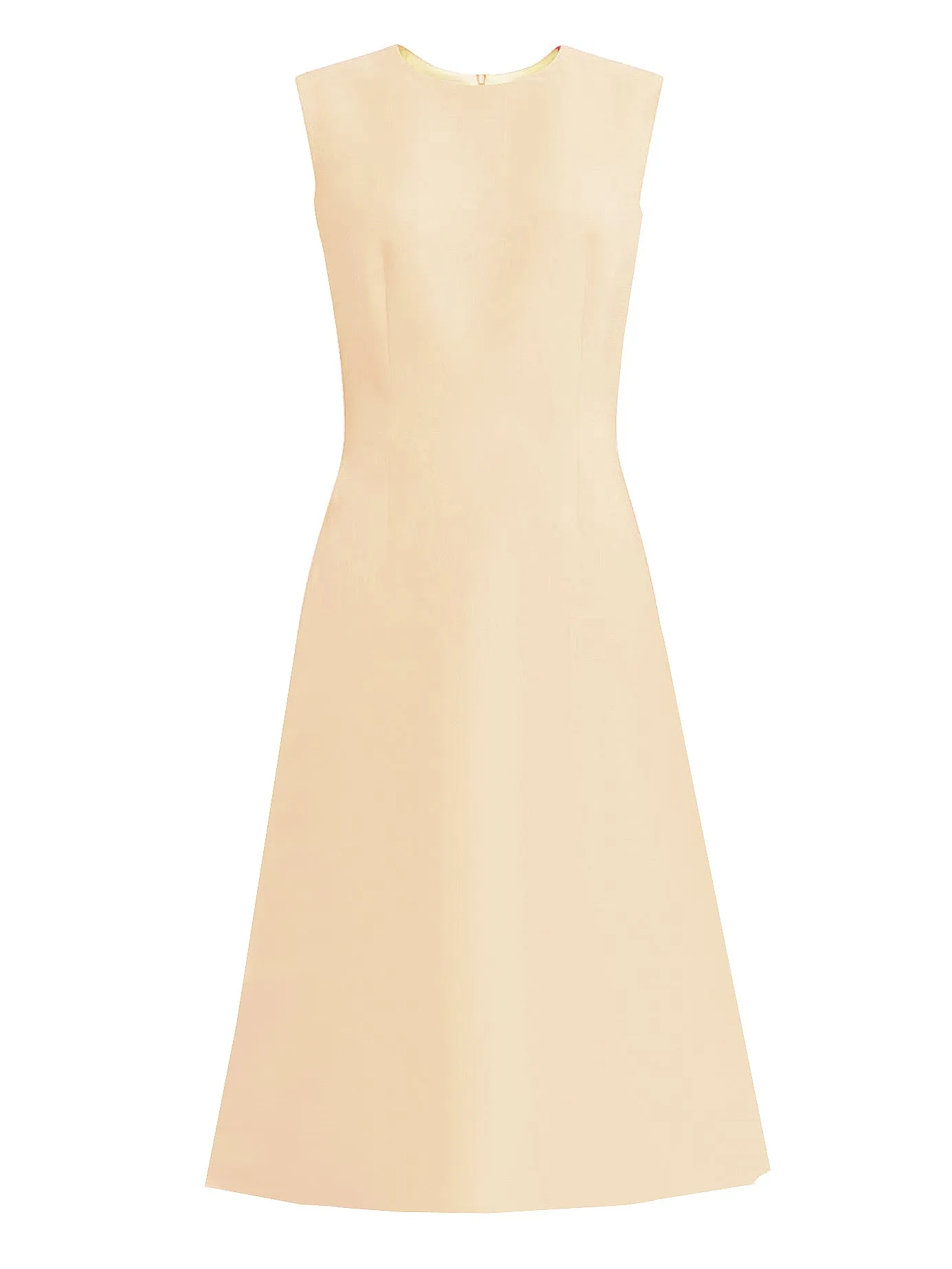 Kasi A-line Matte Crepe Dress with Jewel Neckline