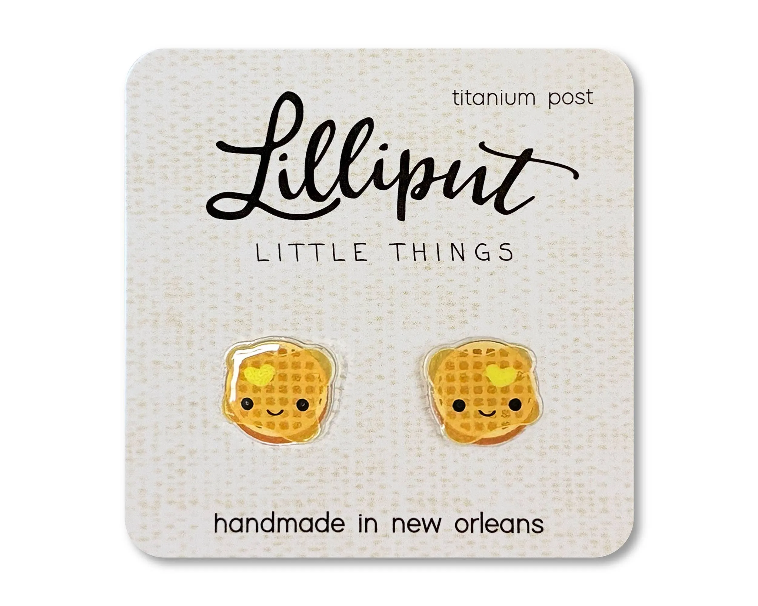 Kawaii Waffle Earrings // Cute Novelty Earrings
