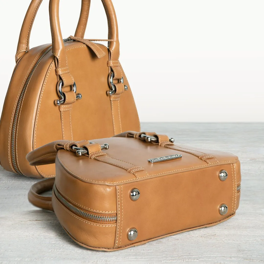 Kella - Equestrian Horse Bit Vanity Bag in Italian Black Leather