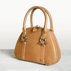 Kella - Equestrian Horse Bit Vanity Bag in Italian Black Leather