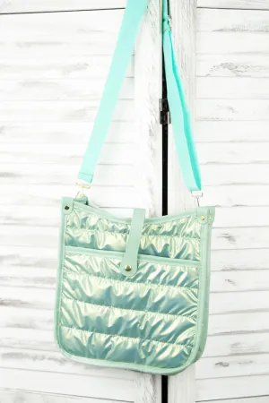 Kennedy Puffy Sage Crossbody Tablet Bag