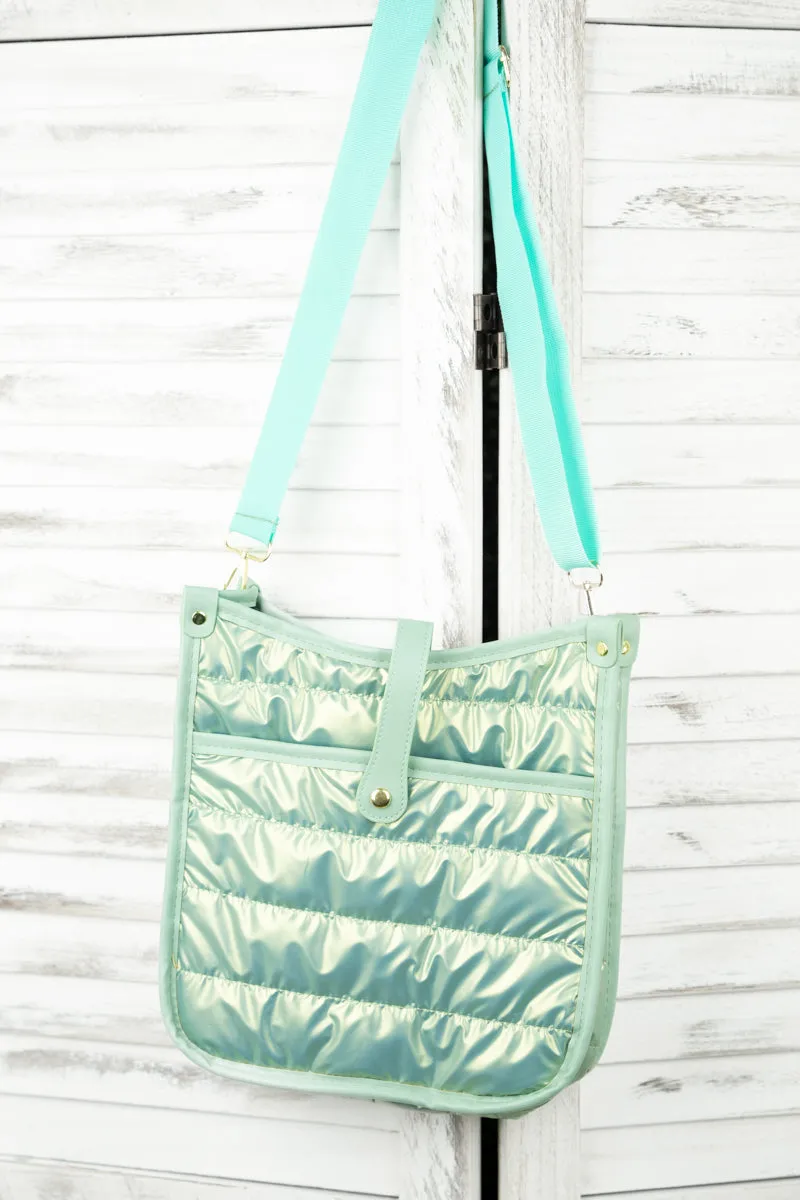 Kennedy Puffy Sage Crossbody Tablet Bag