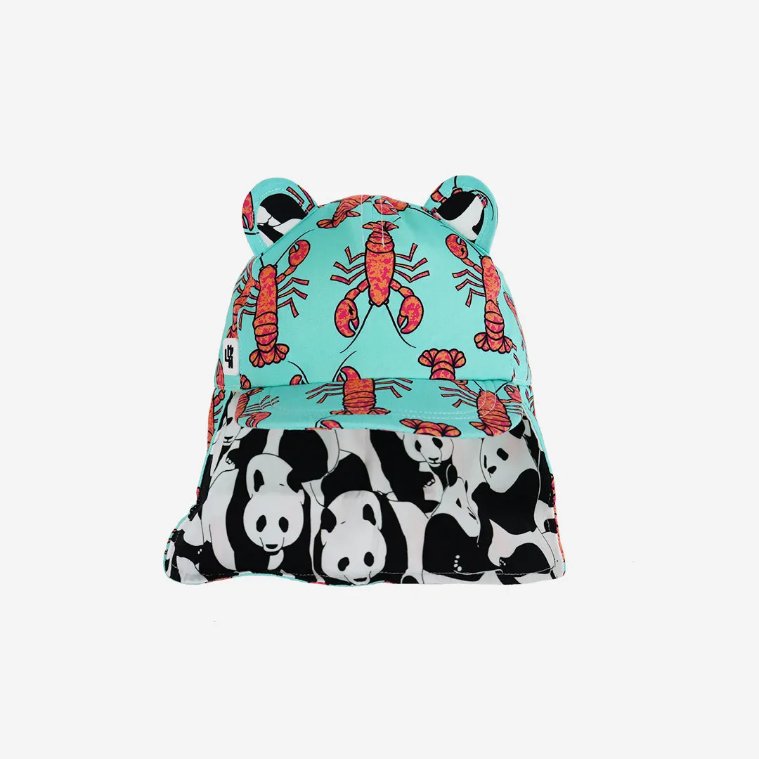 Kids Cub hat with neck flap: Lobster