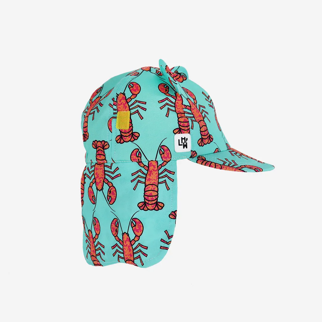 Kids Cub hat with neck flap: Lobster