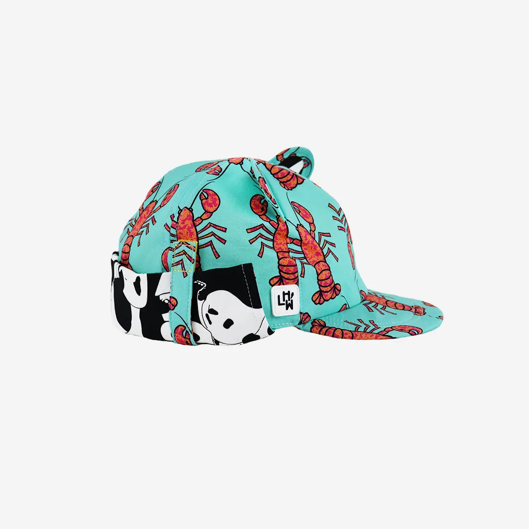 Kids Cub hat with neck flap: Lobster