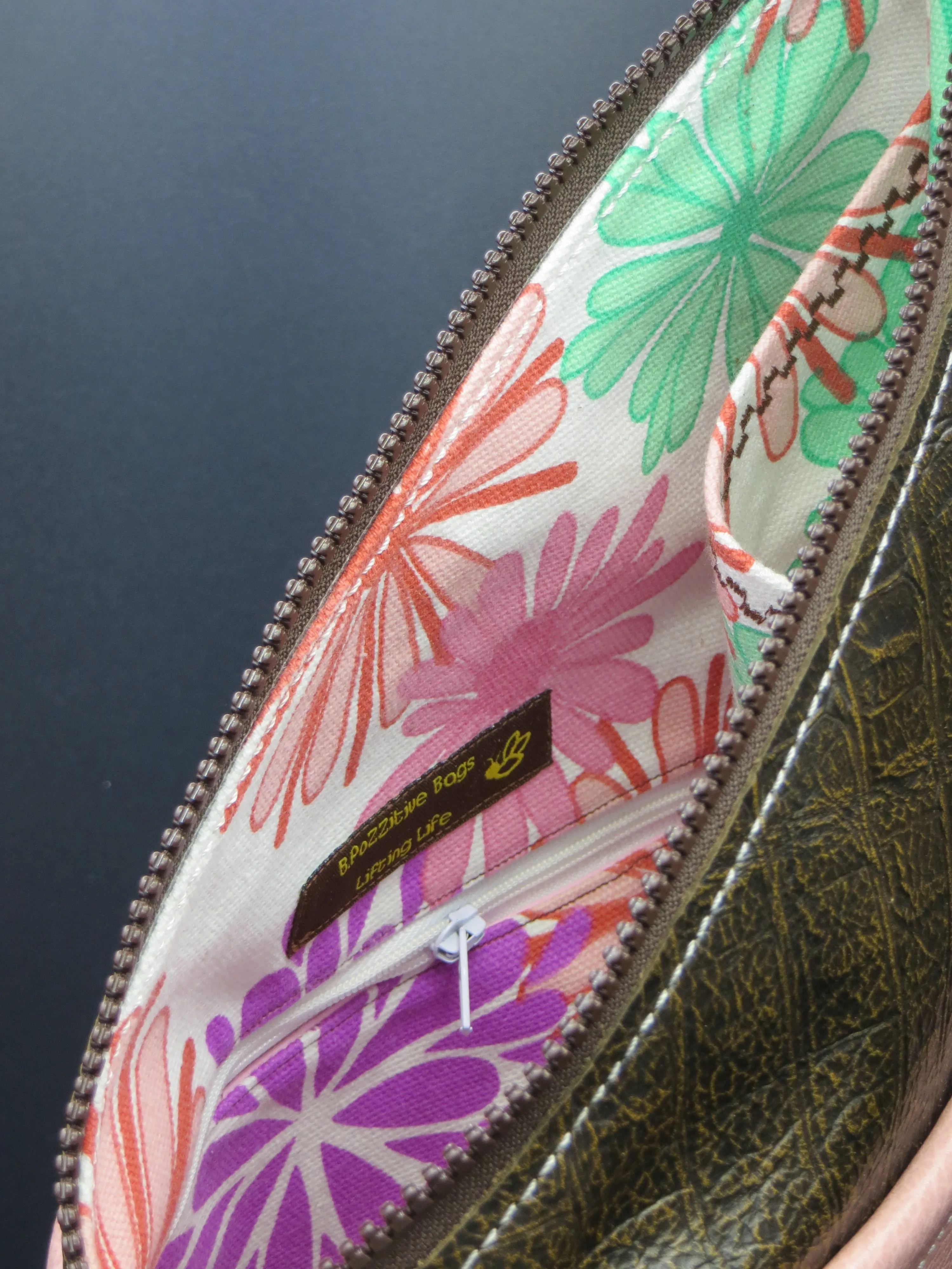 Kirsten Pink & Brown Crossbody Bag