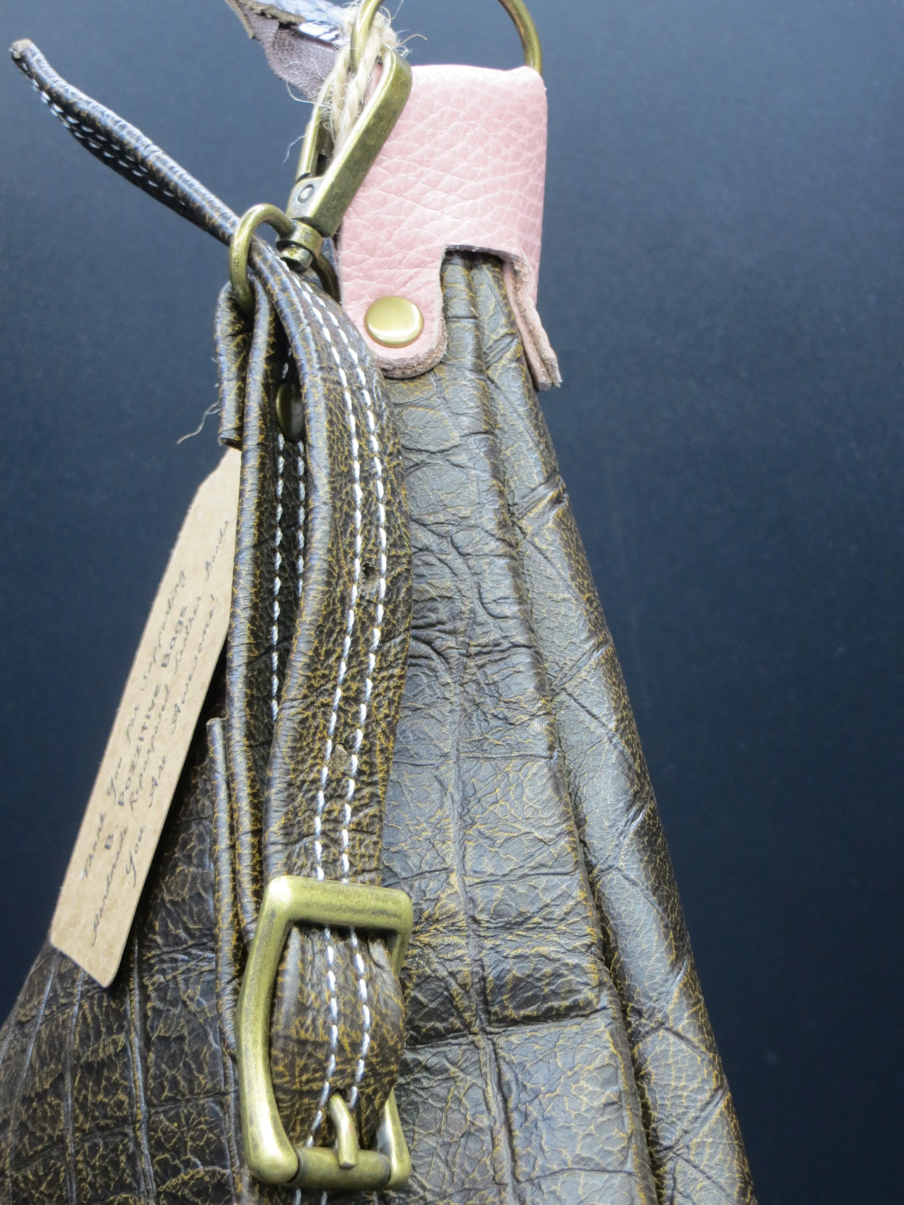 Kirsten Pink & Brown Crossbody Bag