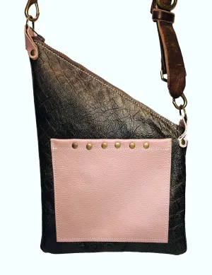 Kirsten Pink & Brown Crossbody Bag