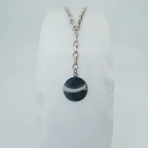 Large Coin Chain Lariat Necklace