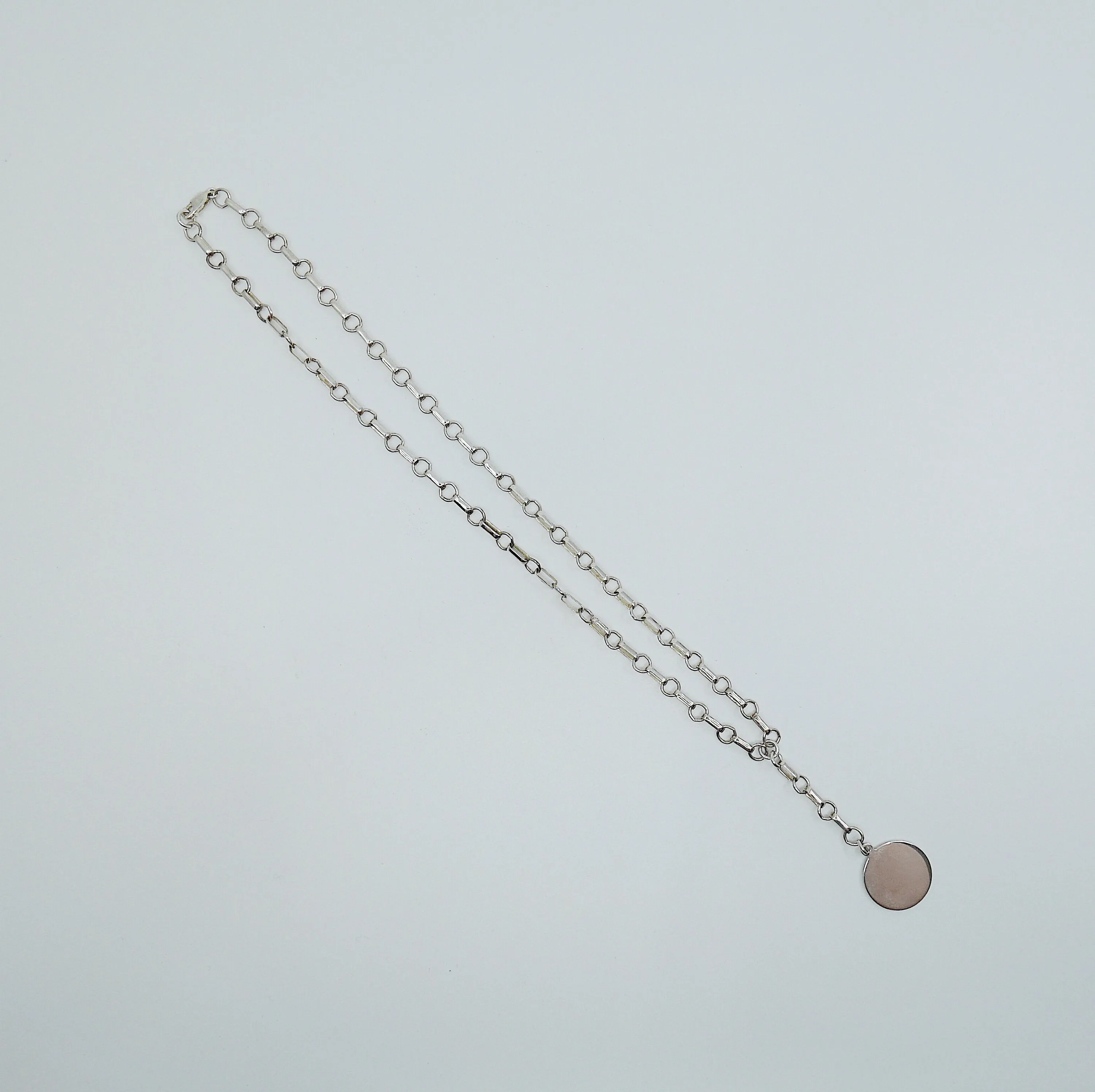 Large Coin Chain Lariat Necklace
