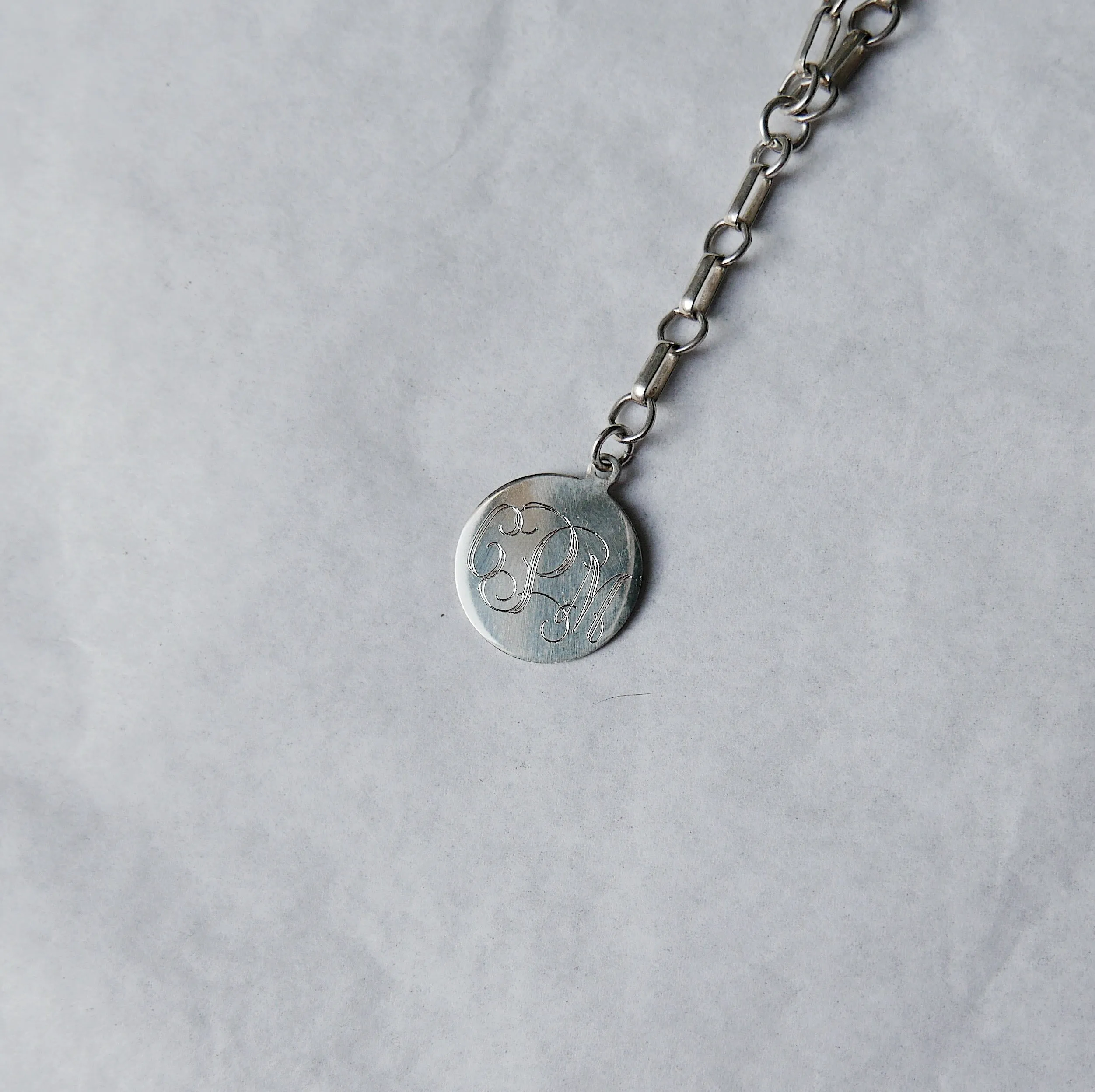Large Coin Chain Lariat Necklace