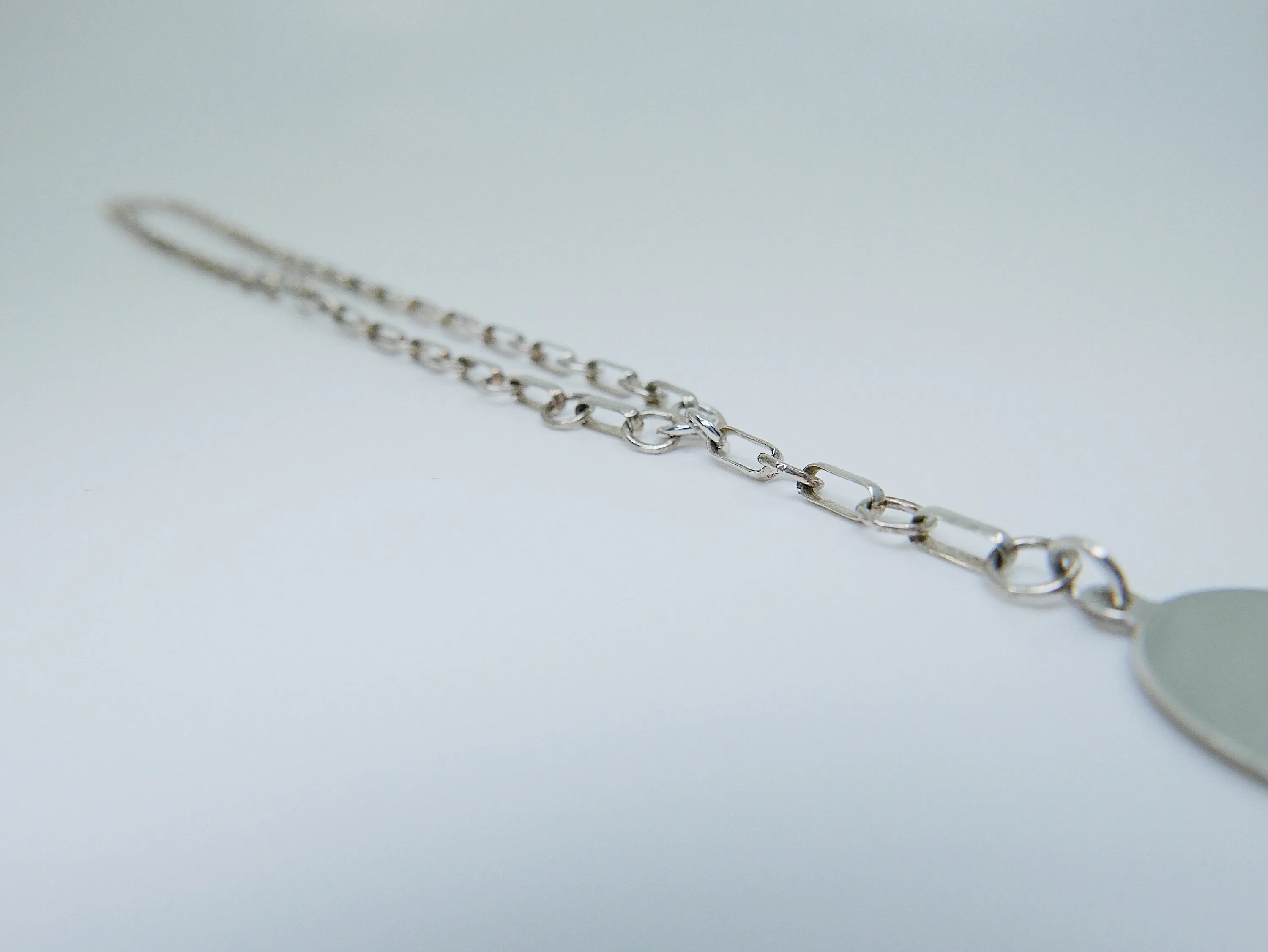 Large Coin Chain Lariat Necklace