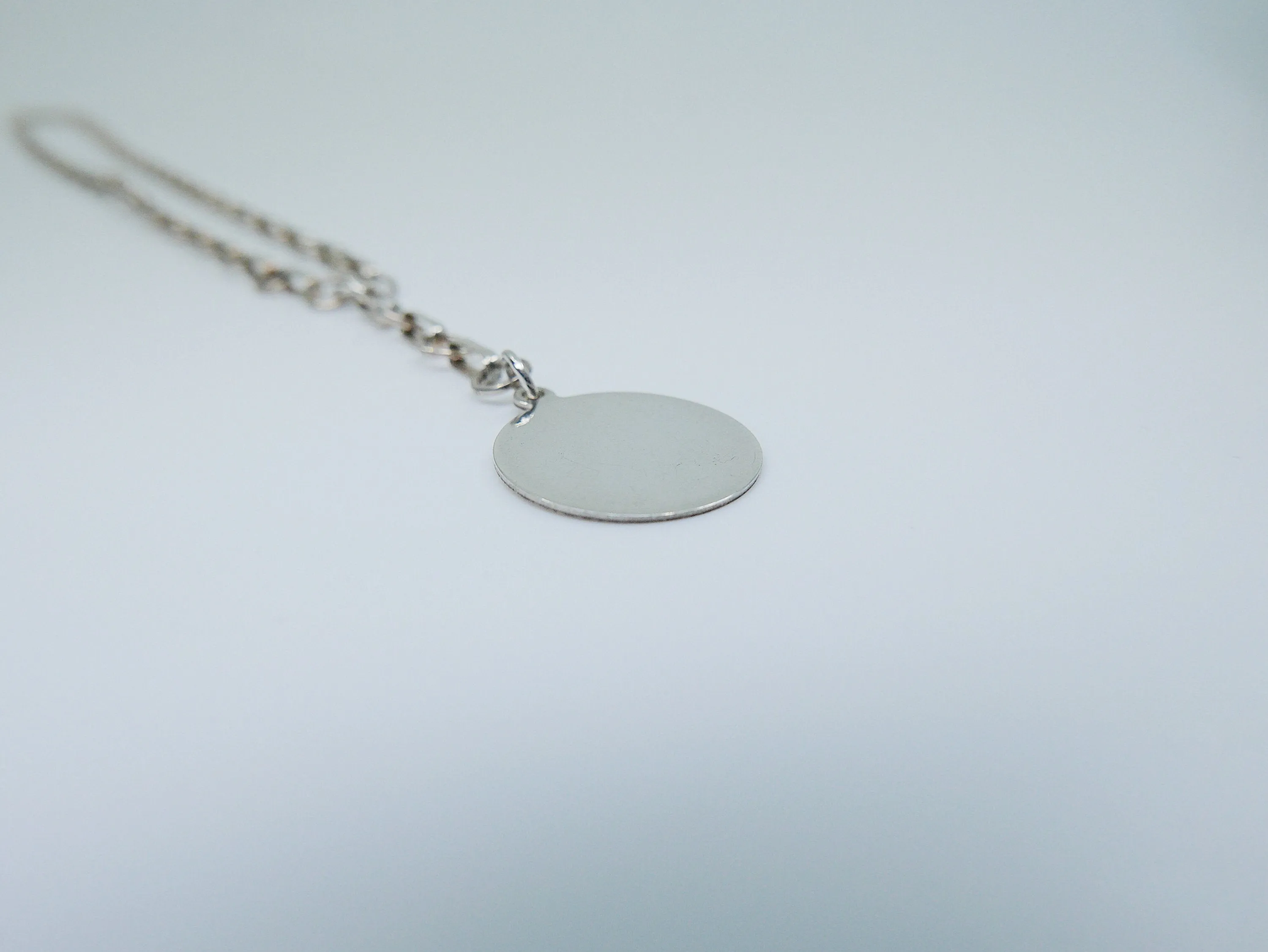 Large Coin Chain Lariat Necklace