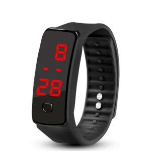 LED Silicone Wristband Bracelet Light weight Soft Fashion Fitness clock Sports Band Watch For Men Women dropshipping