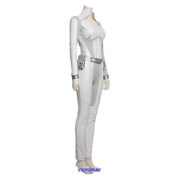 Legends of Tomorrow Sara Lance Cosplay Costume White Canary Halloween Jumpsuit