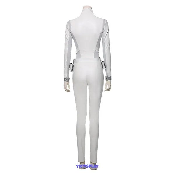 Legends of Tomorrow Sara Lance Cosplay Costume White Canary Halloween Jumpsuit