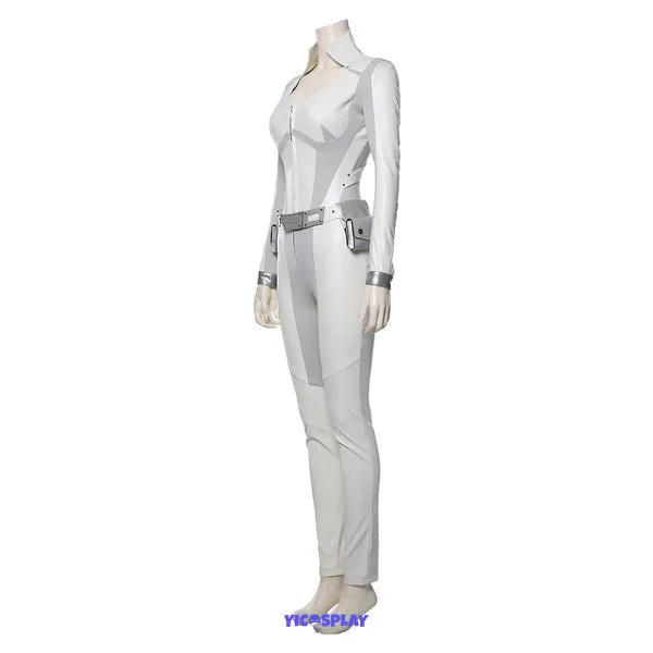 Legends of Tomorrow Sara Lance Cosplay Costume White Canary Halloween Jumpsuit