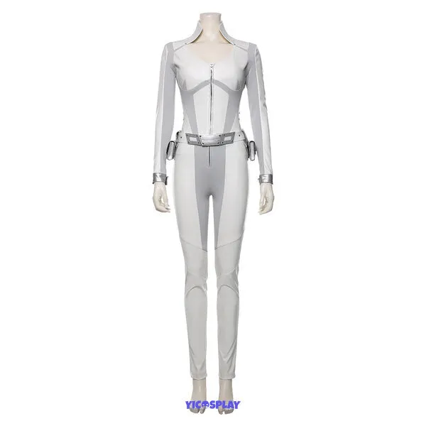 Legends of Tomorrow Sara Lance Cosplay Costume White Canary Halloween Jumpsuit
