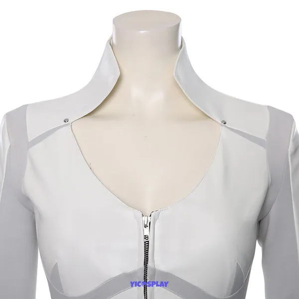Legends of Tomorrow Sara Lance Cosplay Costume White Canary Halloween Jumpsuit