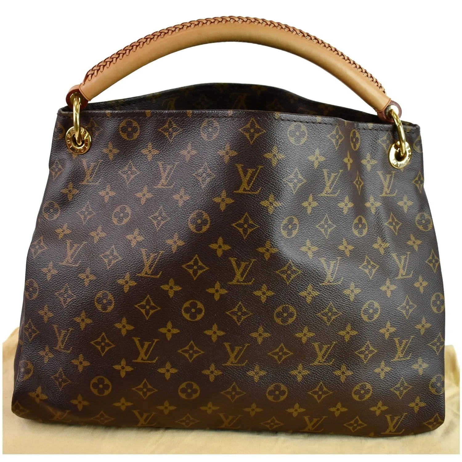 LOUIS VUITTON Artsy MM Monogram Canvas Shoulder Bag Brown