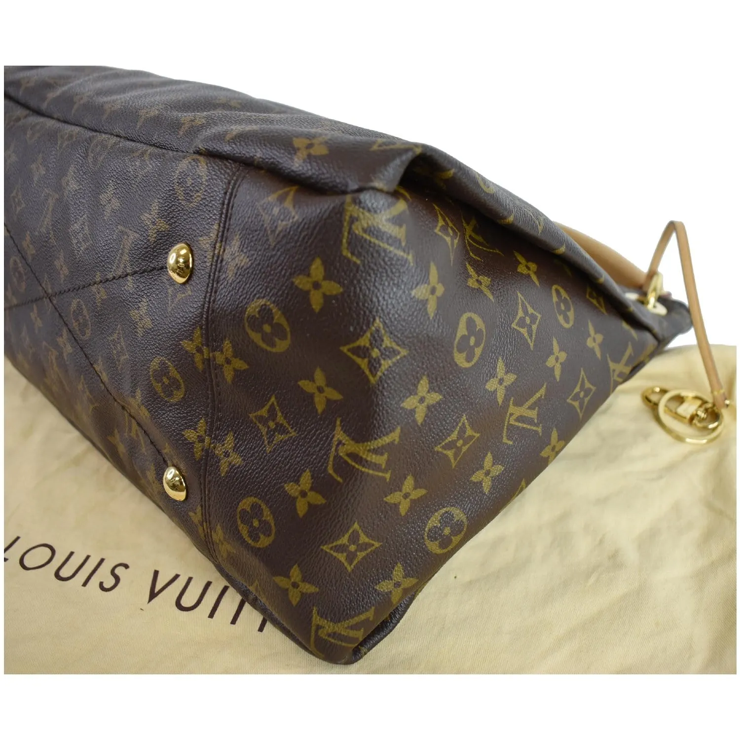 LOUIS VUITTON Artsy MM Monogram Canvas Shoulder Bag Brown