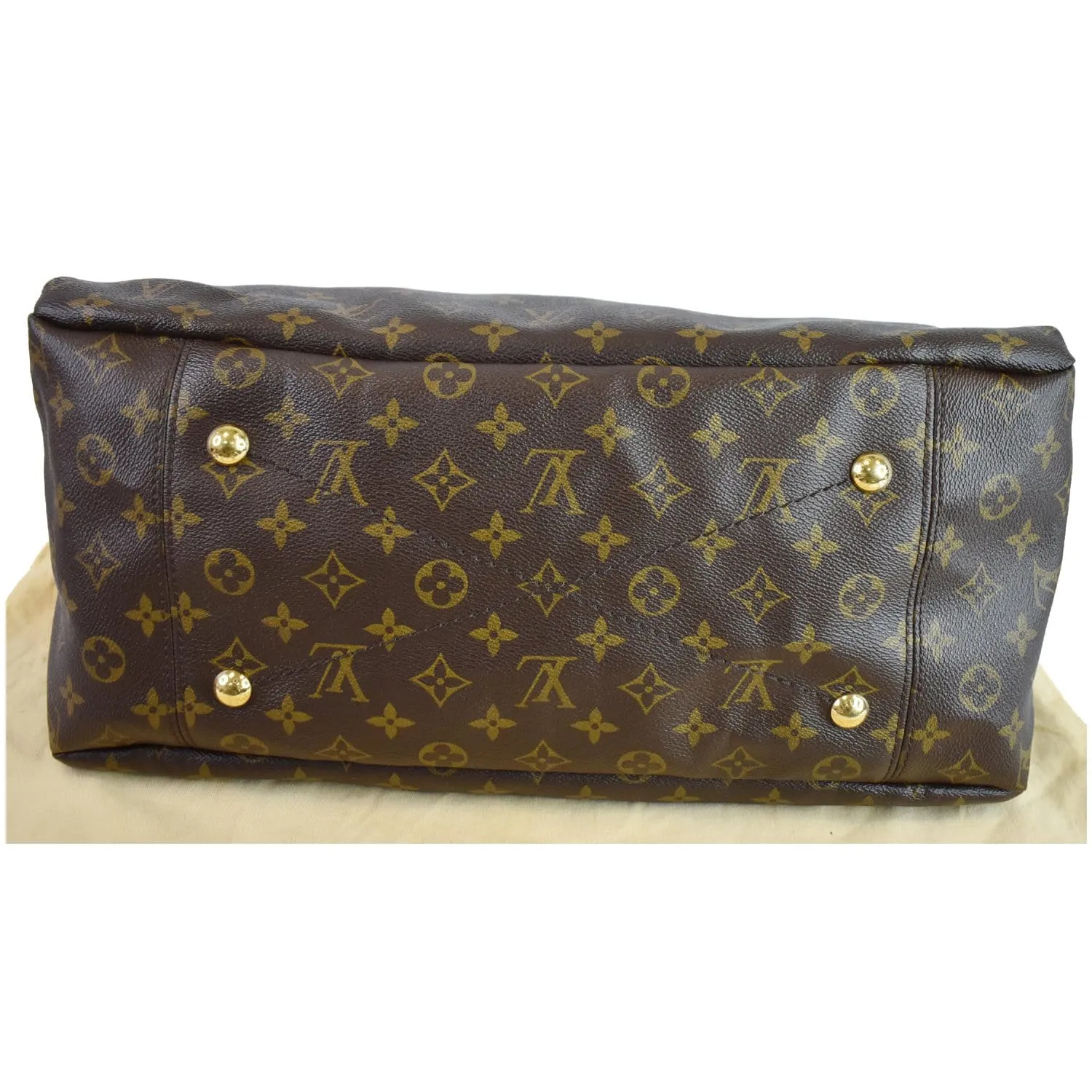 LOUIS VUITTON Artsy MM Monogram Canvas Shoulder Bag Brown