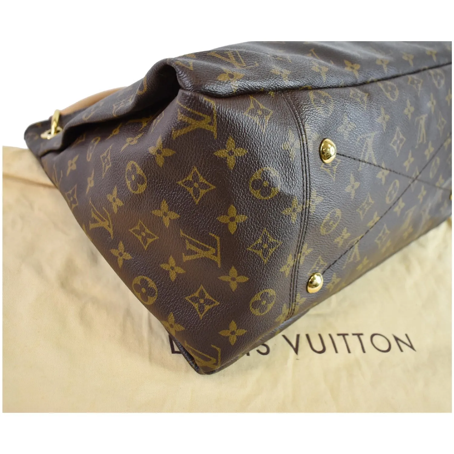 LOUIS VUITTON Artsy MM Monogram Canvas Shoulder Bag Brown