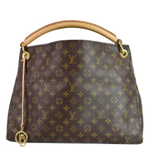 LOUIS VUITTON Artsy MM Monogram Canvas Shoulder Bag Brown