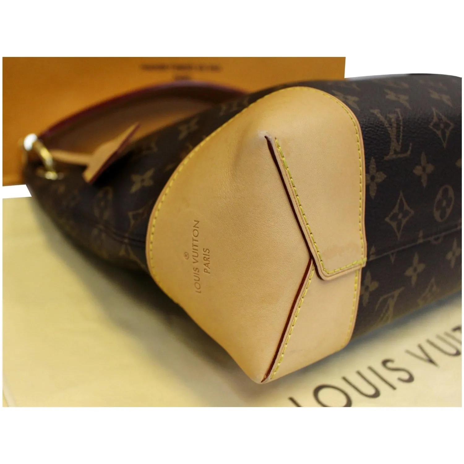 LOUIS VUITTON Berri PM Monogram Canvas Shoulder Bag Brown