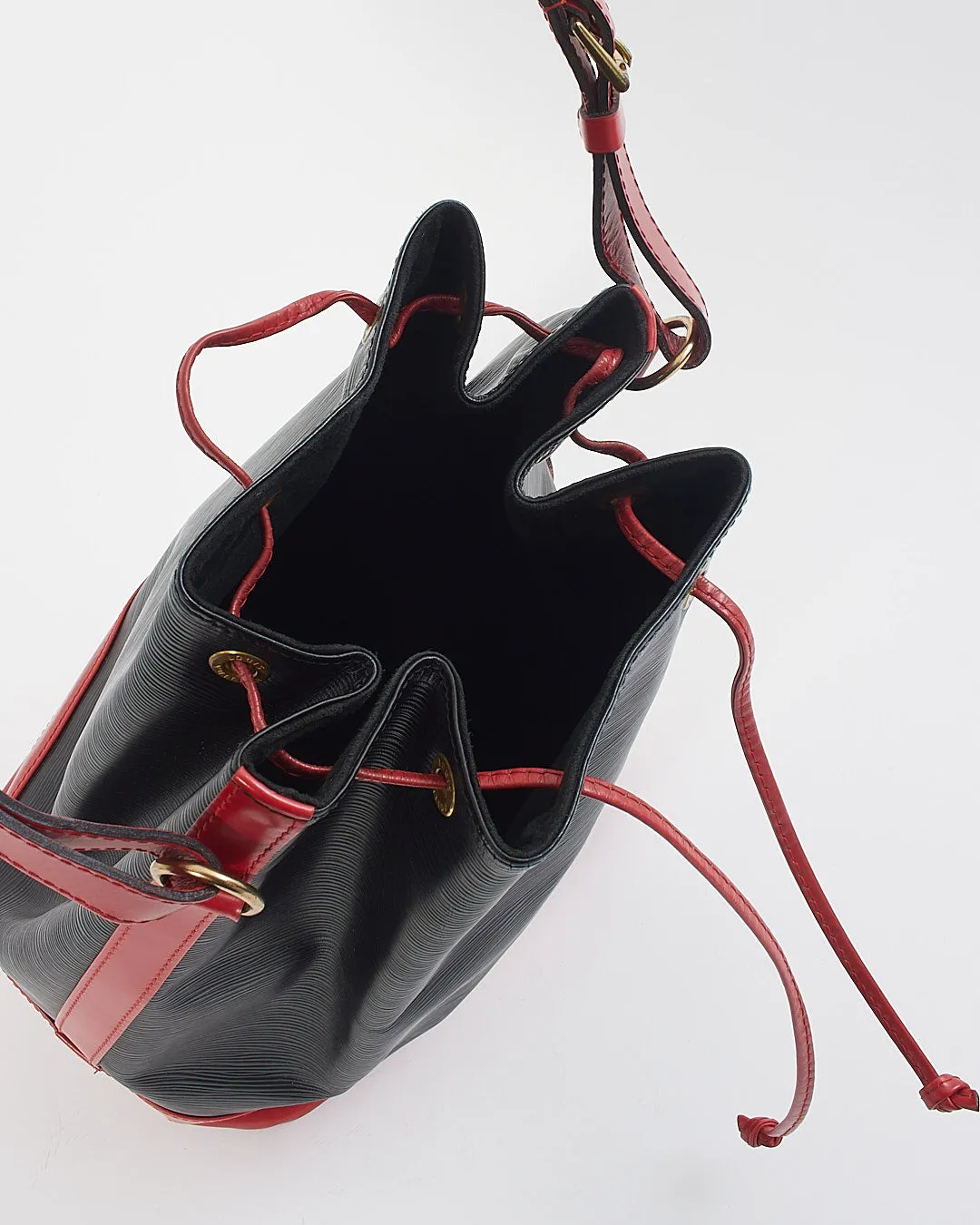 Louis Vuitton Black and Red Epi Leather Noe GM