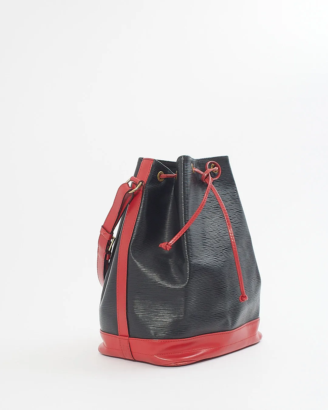 Louis Vuitton Black and Red Epi Leather Noe GM