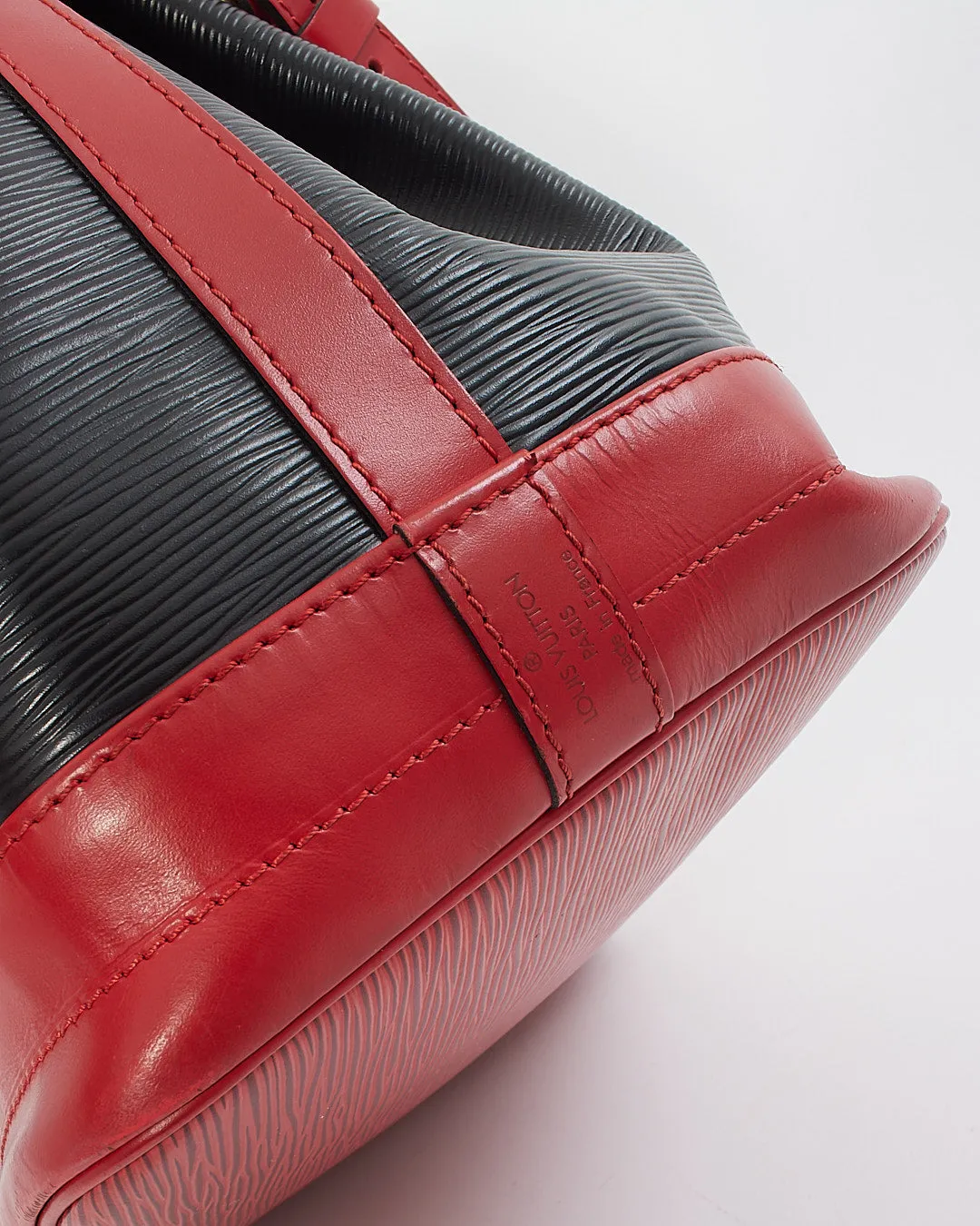 Louis Vuitton Black and Red Epi Leather Noe GM