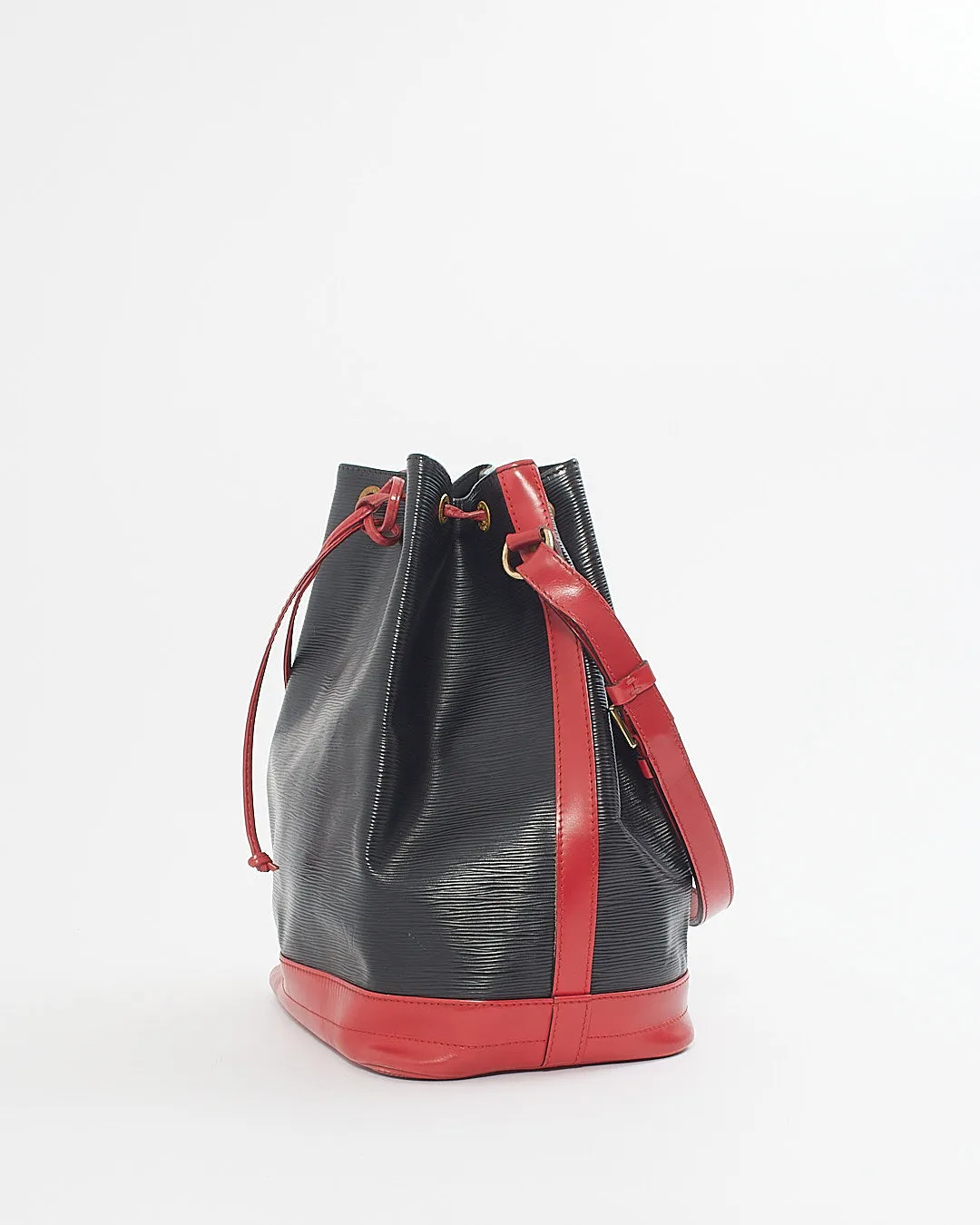 Louis Vuitton Black and Red Epi Leather Noe GM