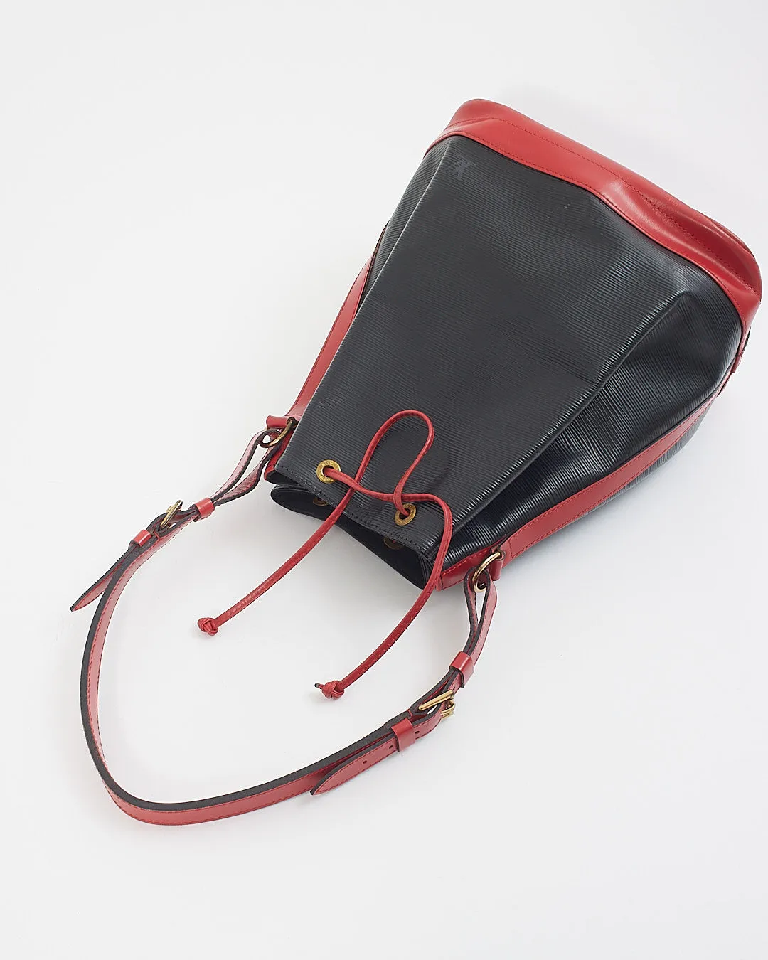 Louis Vuitton Black and Red Epi Leather Noe GM