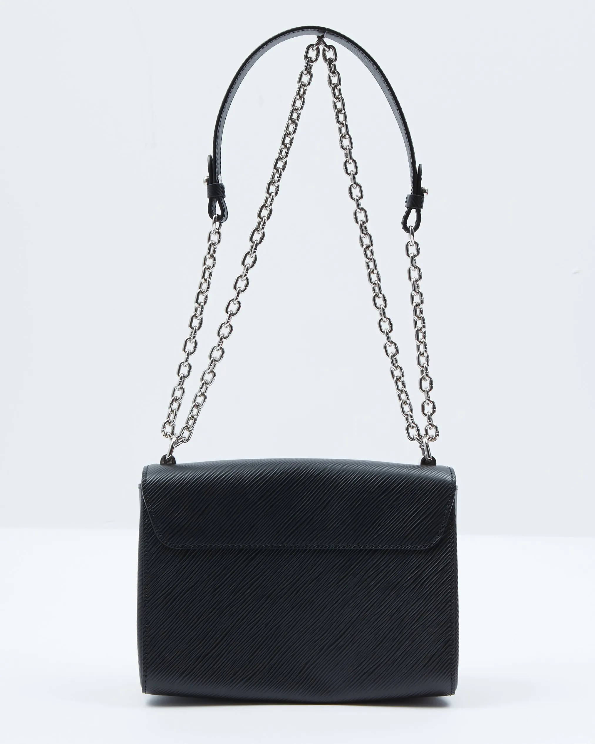 Louis Vuitton Black Epi Leather Twist Flap MM Bag