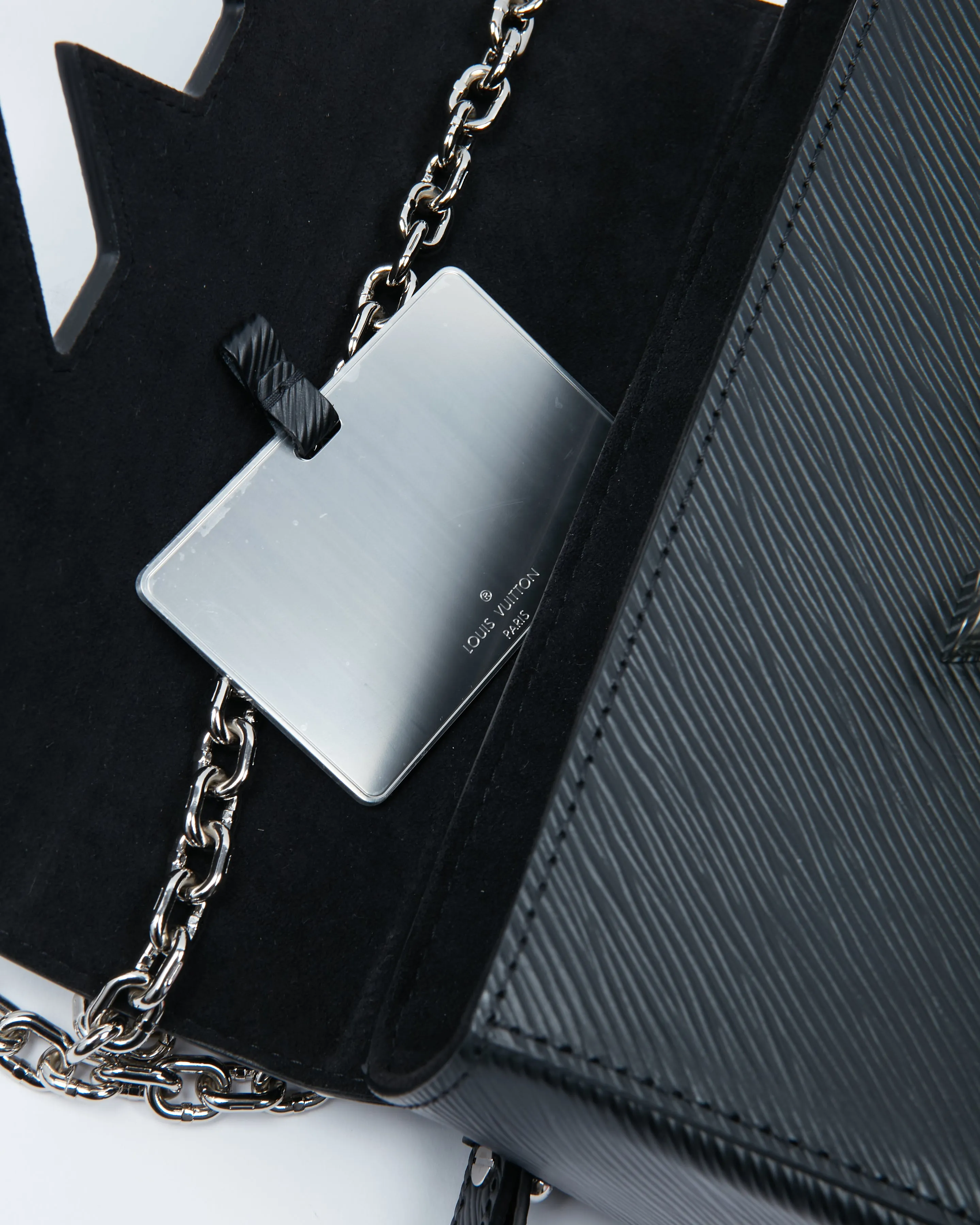 Louis Vuitton Black Epi Leather Twist Flap MM Bag