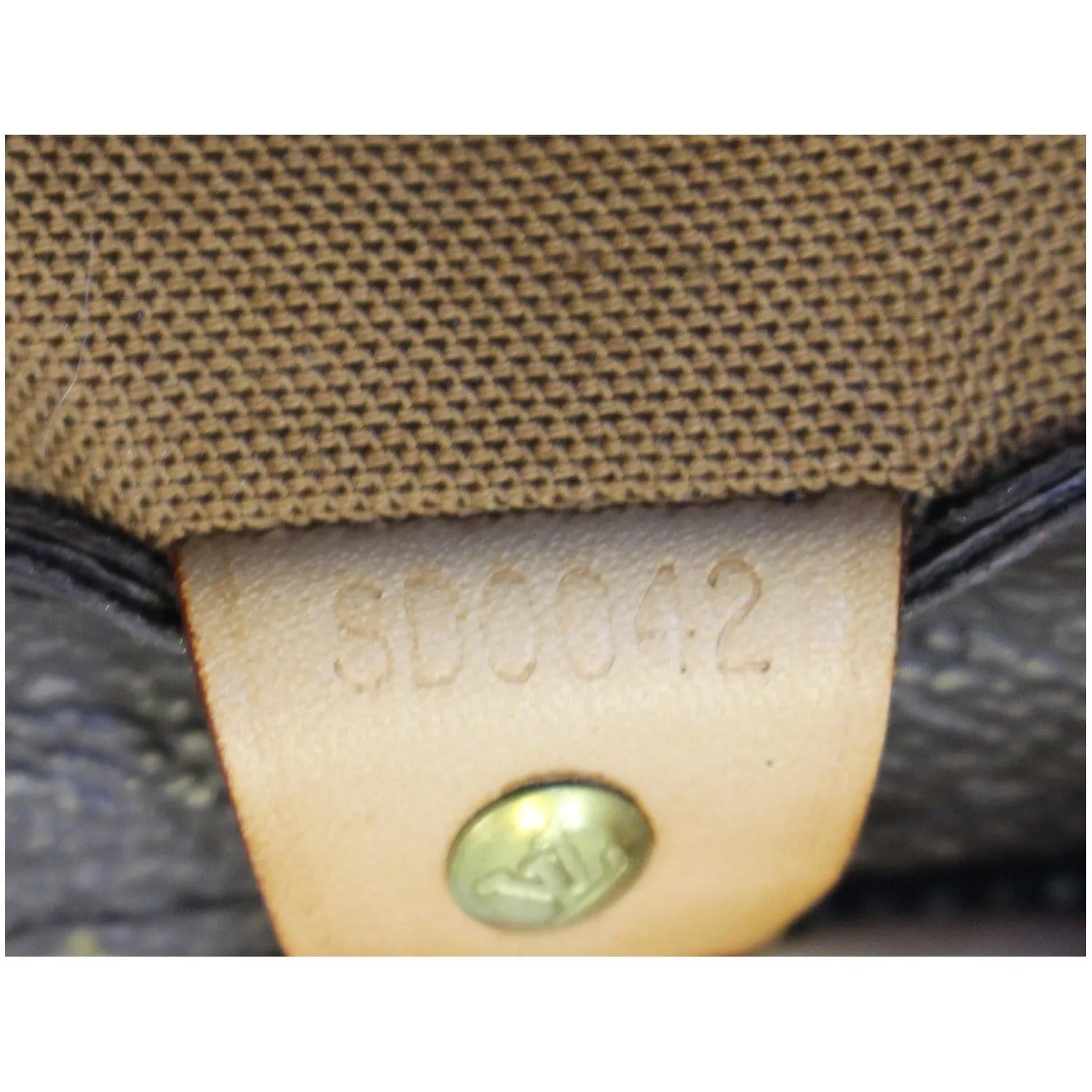 LOUIS VUITTON Cabas Piano Monogram Canvas Shoulder Bag Brown