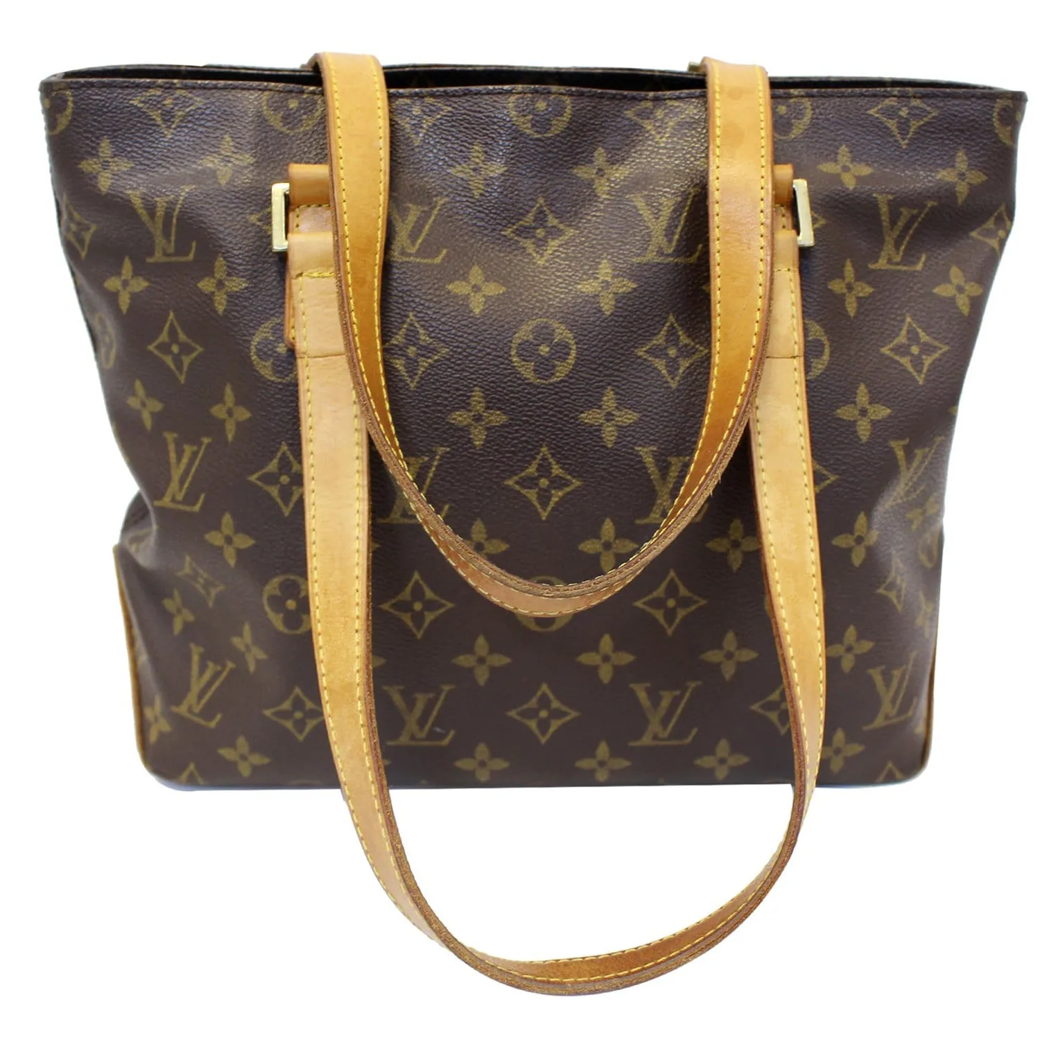 LOUIS VUITTON Cabas Piano Monogram Canvas Shoulder Bag Brown